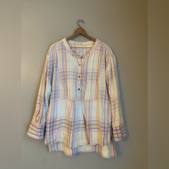 We the free free people popover shirt shacket
Plaid pastel flannel - Picture 1 of 9